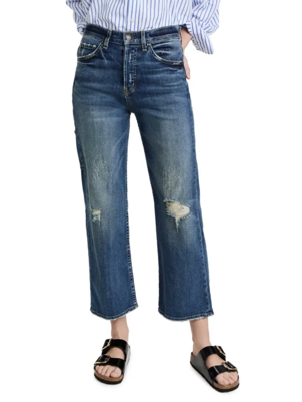 NWT Nili Lotan "Violette" Jean in Blue, size 27